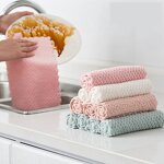 Microfiber Hand Towels - Pineapple Grid Thickened Absorbent for Household