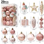 Christmas Tree Ornaments - Plastic Star Snowman Ball Set for Home Decoration