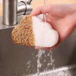Dishwashing Sponge - Natural Wood Pulp with Nylon Magic Wipe Kitchen