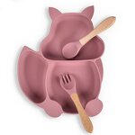Baby Feeding Set - Silicone Bib Bowl Spoon Low MOQ for Kids Dining