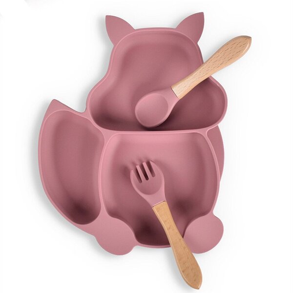 Baby Feeding Set - Silicone Bib Bowl Spoon Low MOQ for Kids Dining