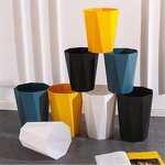 Trash Can - Square White Segregated Recycling for Child's Bedroom