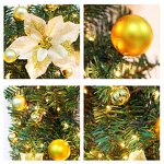Christmas Garland - 2.7M PVC with Lights Pine Wreath & Mantel Cane
