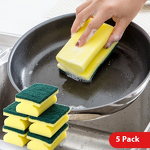 Cleaning Sponge - I-Shaped Thickened PU 5 Pieces Bulk Kitchen Brush