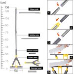 Telescopic Mop - 360 Swivel Steel Adjustable for Tub Tile Floor Window