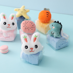 Hand Towel - Quick-Dry Cartoon for Wedding Souvenir Gift Coral Velvet