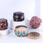 Aroma Candle - Metal Tin Jar Natural Soy Wax Luxury Gift Set