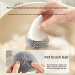 Pot Cleaning Brush - Long Handle Steel Wire Non-Stick Oil Dishwashing