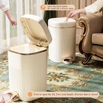 Trash Can - 8L/10L Luxury Pedal Lid Waterproof for Kitchen & Bathroom