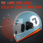 Motorcycle Helmet - Retro Full Fiberglass Carbon Fiber for Commuting & Cruise