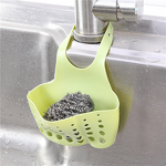 Sink Drain Rack - Plastic with Hanging Basket for Sponge & Vegetables