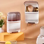 Chopstick Holder - Wall Mounted Double Layer Multifunctional Drain Free