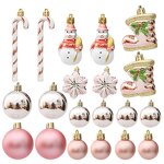 Christmas Tree Ornaments - Plastic Star Snowman Ball Set for Home Decoration