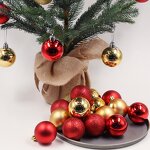 Christmas Glass Baubles - 24pcs Colorful Clear Hanging Pet Ornaments