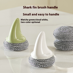 Pot Cleaning Brush - Long Handle Steel Wire Non-Stick Oil Dishwashing