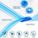 Vacuum Storage Bags - Set with Pump for Travel Clothes Space Saver