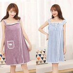 SPA Bath Dress - Custom Logo Microfiber Wearable Sexy Women Body Wrap