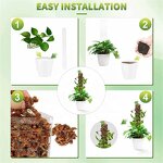 Moss Pole - Plastic Stackable for Indoor Climbing Plants & Creepers