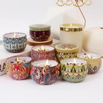 Aroma Candle - Metal Tin Jar Natural Soy Wax Luxury Gift Set