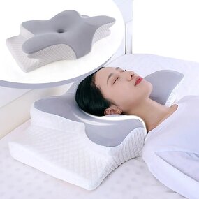 Cervical Pillow - Memory Foam Ergonomic Orthopedic for Neck Pain