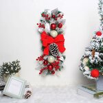 Christmas Door Wreath - Rattan Cabinet Hanging Glow-Down for Year-Round