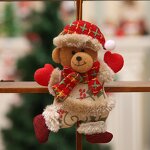Plush Christmas Ornament - Hanging Doll Snowman Reindeer Bear Santa Claus