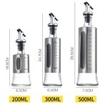 Oil Dispenser Bottle - Glass Stainless Steel for Kitchen Oil & Vinegar