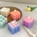 Scented Candle - Paraffin Wax Bubble Rubik's Cube Colored for Home Decoration