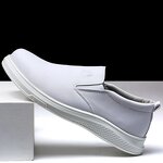 Work Shoes - Men's Leather Anti-Static Steel Toe Slip-On Security Boots