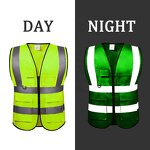 Safety Vest - Industrial Green with Pocket