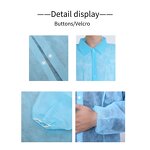 Disposable Lab Coat Manufacturer - Factory Wholesale Blue PP Non-Woven Isolation Gown Work Clothes Medical Protective