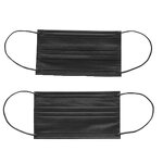 Disposable Facemask Manufacturer - Non-woven 3 Ply Black Color Customized Logo Face Mask