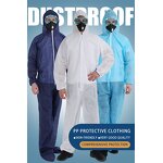 Disposable Coverall Suit Manufacturer - Waterproof Ppes Nonwoven Breathable Safety Garment Protective Pp Coverall With Hood