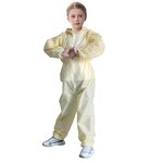 Protective Kids Coveralls Manufacturer - Breathable Dustproof Isolation Suit Hooded Children Disposable Full Body Gown