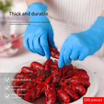 Nitrile Safety Gloves Manufacturer - Blue Black Pure Silicone Exam for Machine Operation Garden Protective