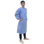 Disposable Surgical Gown Manufacturer - Unisex SMS Nonwoven Long Sleeve CE Blue PPE Isolation Hospital Protective Clothes