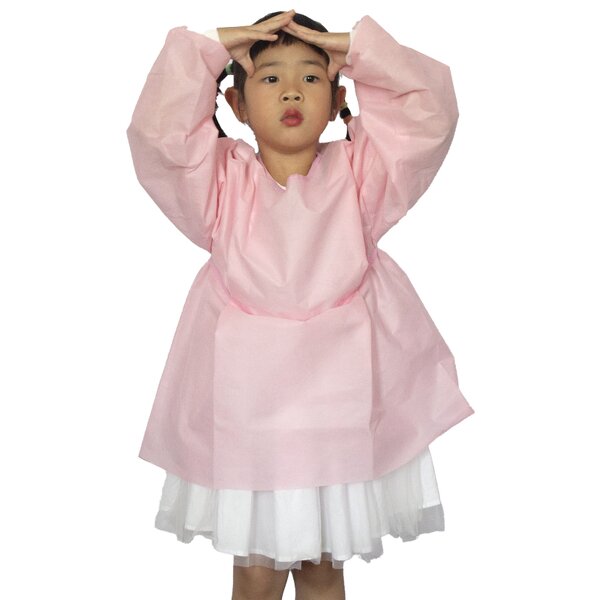 Disposable Children's Gown Manufacturer - Long Sleeve Waterproof Art Painting Kid Eating Clothes Custom Apron