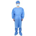 Surgical Isolation Gown Manufacturer - SMS Gown Waterproof Hospital Clothes Cleanroom Disposable Isolation Gowning