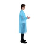 Disposable Lab Coat Manufacturer - Factory Wholesale Blue PP Non-Woven Isolation Gown Work Clothes Medical Protective