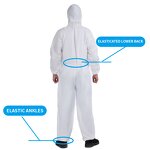Disposable Protective Coverall Suit Manufacturer - Customization White Ppes Type 5 6 Microporous Nonwoven Safety