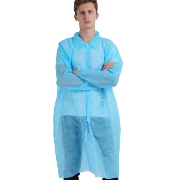 Disposable Lab Coat Manufacturer - Factory Wholesale Blue PP Non-Woven Isolation Gown Work Clothes Medical Protective