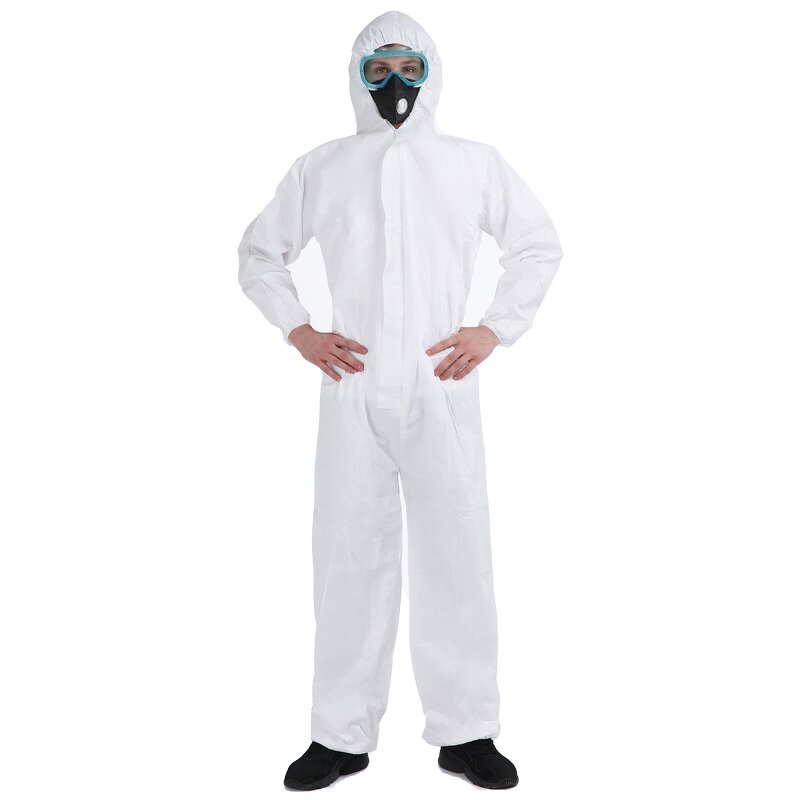 Disposable Protective Coverall Suit Manufacturer - Customization White Ppes Type 5 6 Microporous Nonwoven Safety