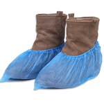 Boot Covers Manufacturer - 100Pairs Pack Blue Waterproof Non-Slip PE CPE Overshoes Disposable Plastic Outdoor Waterproof