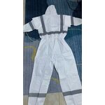 Disposable Coveralls Manufacturer - Painters Protective Reflective Strip in White Orange Microporous for Mining TYPE56