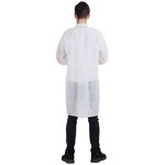 Hospital Gown Manufacturer - High Quality PP SMS Wholesale Factory Cheap Non Woven White Disposable Lab Coat
