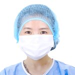 Disposable Medical Bouffant Cap Manufacturer - 18'' 21'' 24'' PP Non-Woven Double Elastic Nurse Head Cap with Hair Net