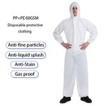 Disposable Coverall Manufacturer - White Isolation Clothes Prevent Asbestos Tubeless Type 5/6 Protective Cheap