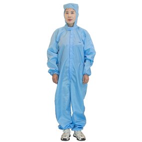 Cleanroom Split Suit Manufacturer - Reusable Work Clothes Lint Free Antistatic Clothing ESD Hooded Jacket Short for Food
