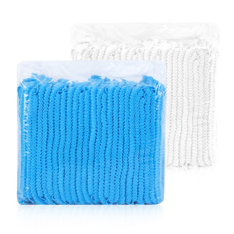 Head Cover Manufacturer - Wholesale 18inch 21inch PP Eco-friendly Colorful Dust Proof Hair Net Clip Caps Non-woven Caps