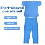 Disposable Scrub Suits Manufacturer - SMS Patient Pajamas Medical Wear Uniforms Scrubs